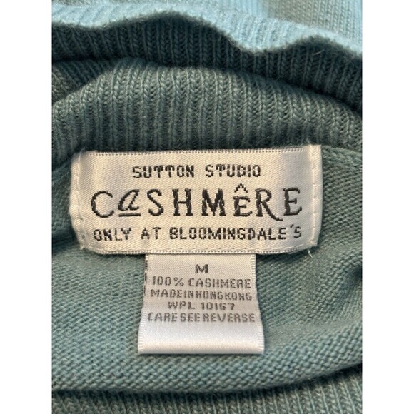 SUTTON STUDIO Celadon Green Cashmere Turtleneck Retail $99 NWT Women’s Medium - Picture 5 of 5